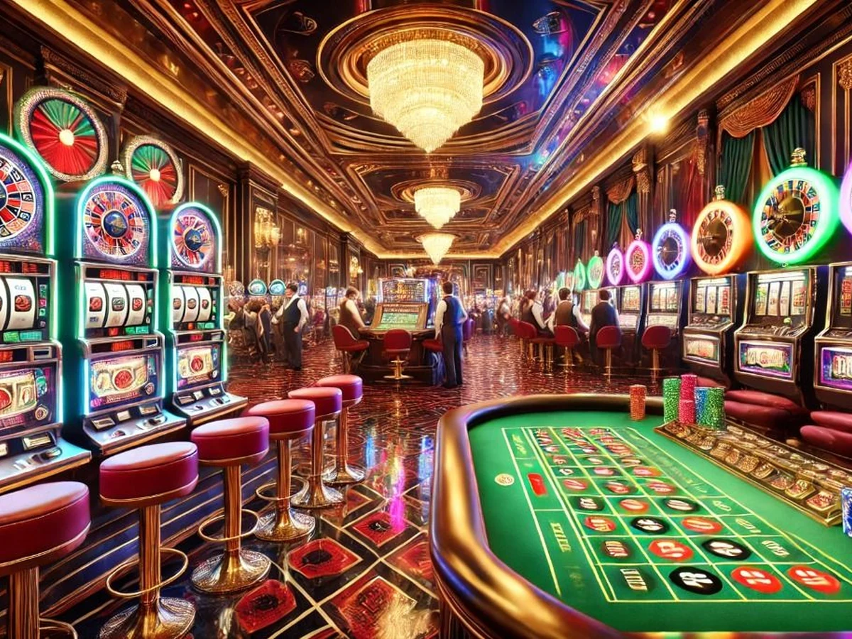 Tampilan permainan slot mobile dengan reels dan simbol bonus