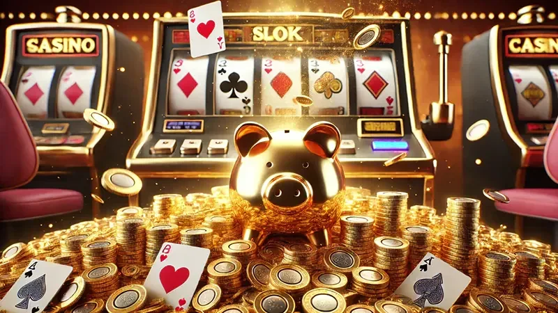 Tampilan permainan slot mobile dengan reel dan simbol berwarna